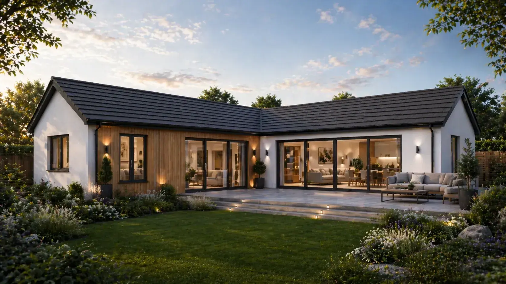 Modern SIP granny annexe exterior by TRJ Construction
